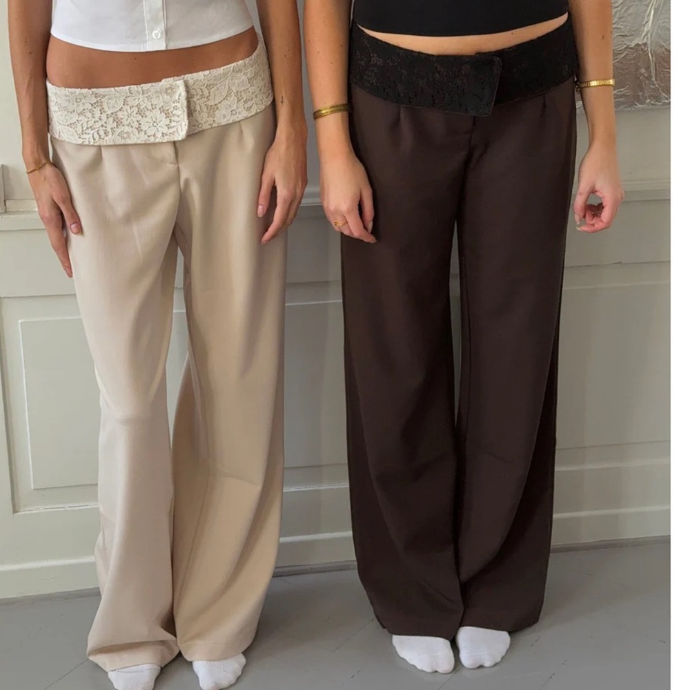 Design By Si Calsia fold over suit pants